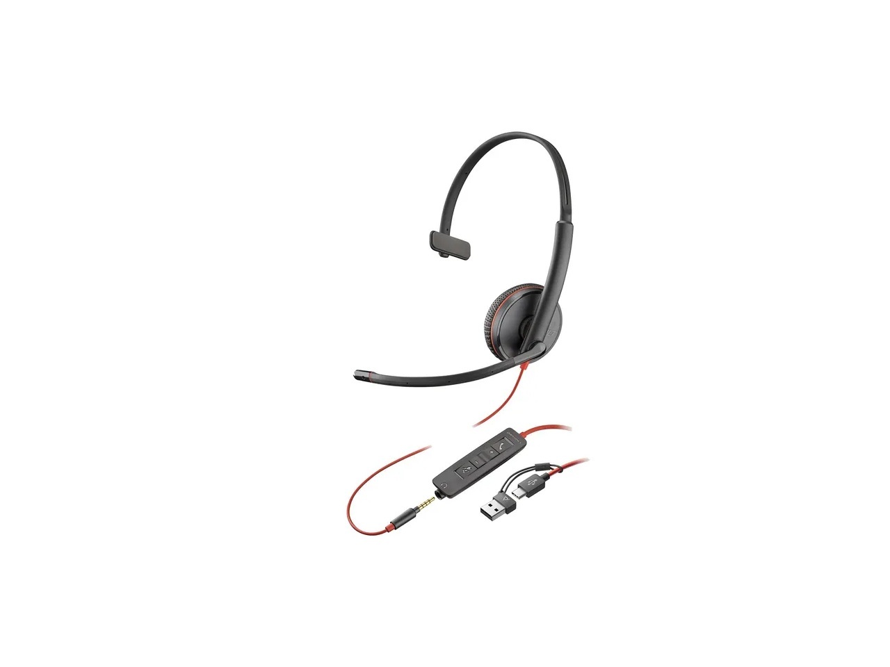 Auricular Monoaural con Micrófono Poly Blackwire 3215 USB-C Headset-1