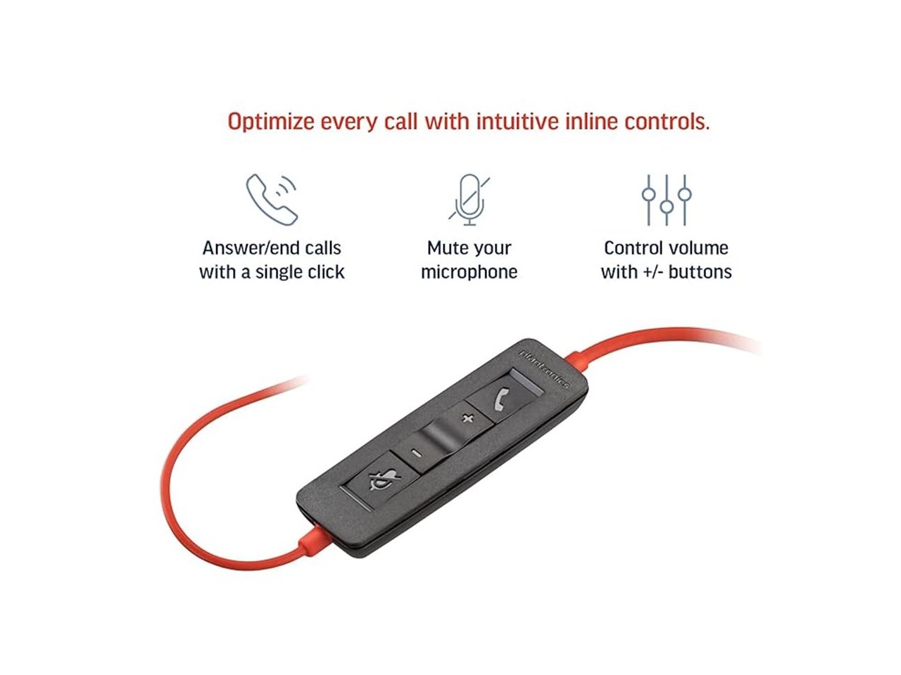 Auricular Monoaural con Micrófono Poly Blackwire 3215 USB-C Headset-2